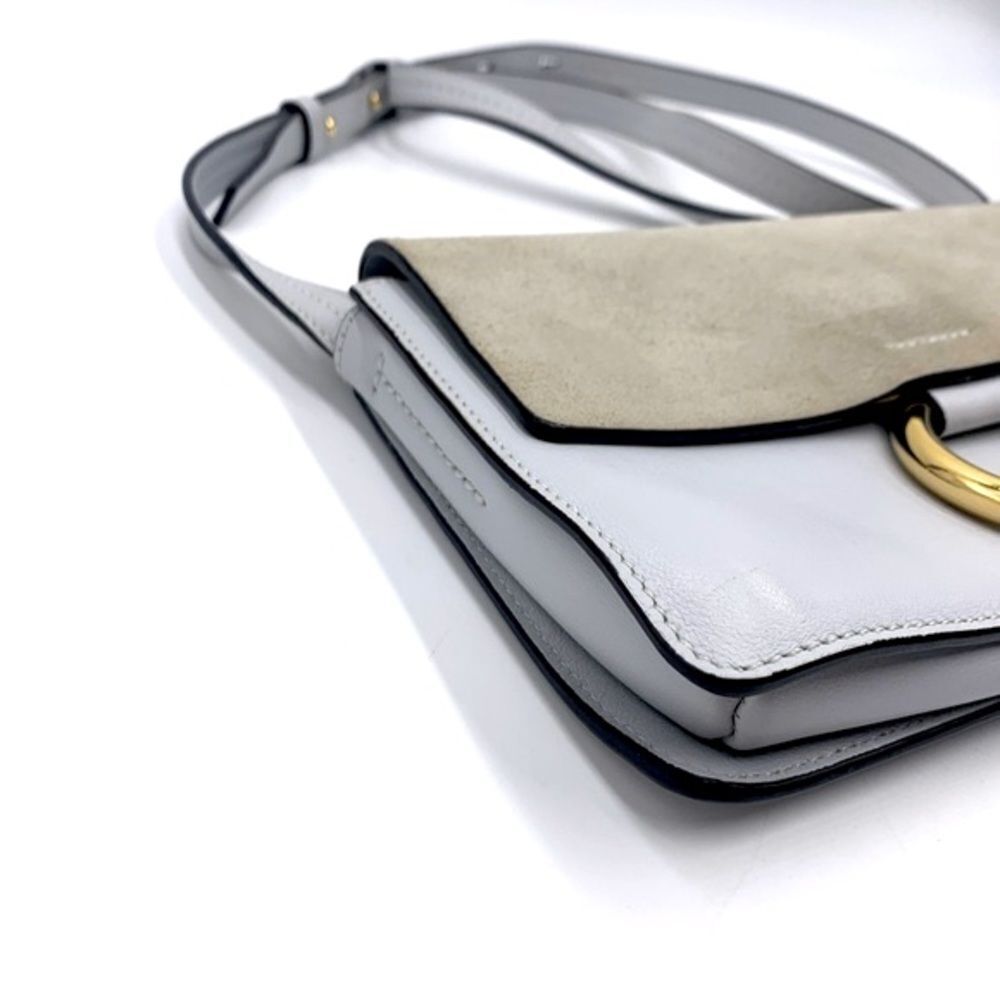 Auth CHLOE Small Faye Crossbody Bag Powder Blue Leather Putty Suede Very Good - Picture 4 of 16
